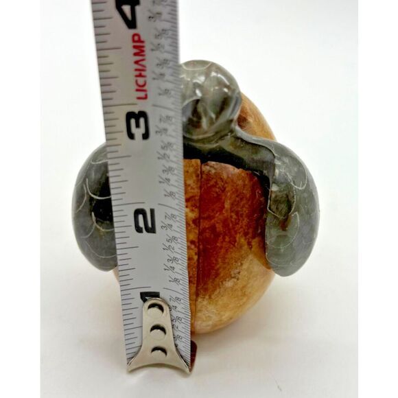 Handcrafted Carved Marble Stone Hatching Sea Turtle Egg‎ Figure 2 inch - Picture 6 of 6